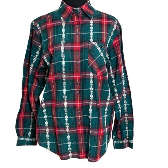 Cabin Creek Tops - Cabin Creek Vintage Cotton Button Up Plaid Shirt size L